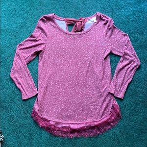 Lauren Conrad Bow Tie Back Long Sleeve